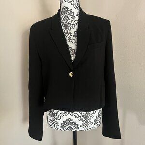 TRUTH by Republic Cropped One Button Blazer - Black - Size 10